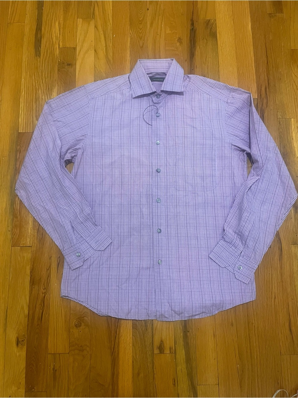 $990 Ermenegildo Zegna Check Windowpanes Dress Shirt